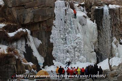 تصاویر و عکسهای آبشار گنج نامه در نزدیکی کتیبه های سنگی و لوح گنج نامه همدان
