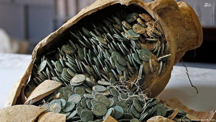 عکس گنجینه ای ازسکه های رومی