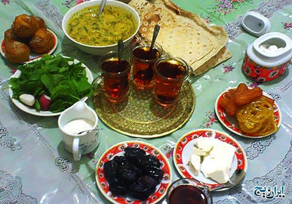 غذاهای مناسب برای افطار و سحری و روزه گرفتن در ماه مبارک رمضان